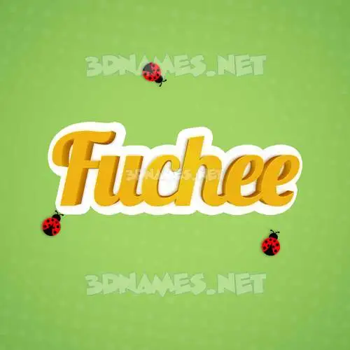 fuchee in Ladybugs style - 3D name wallpaper fuchee in Ladybugs style - 3D name wallpaper