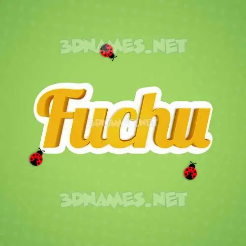 fuchu in Ladybugs style - 3D name wallpaper fuchu in Ladybugs style - 3D name wallpaper