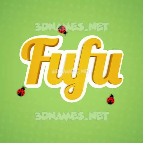 fufu in Ladybugs style - 3D name wallpaper fufu in Ladybugs style - 3D name wallpaper