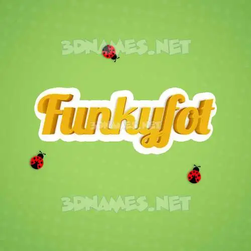 funkyfot in Ladybugs style - 3D name wallpaper funkyfot in Ladybugs style - 3D name wallpaper