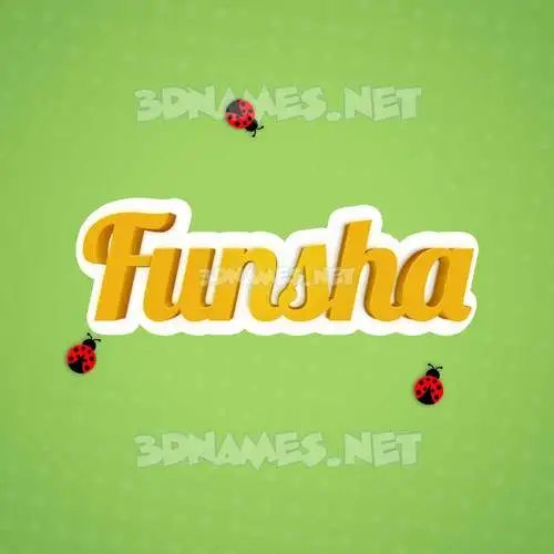 funsha in Ladybugs style - 3D name wallpaper funsha in Ladybugs style - 3D name wallpaper