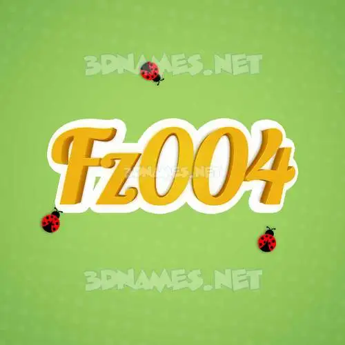 fz004 in Ladybugs style - 3D name wallpaper fz004 in Ladybugs style - 3D name wallpaper