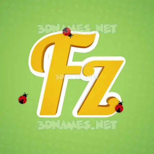fz in Ladybugs style - 3D name wallpaper fz in Ladybugs style - 3D name wallpaper