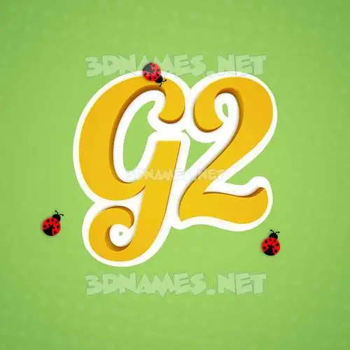g2 in Ladybugs style - 3D name wallpaper