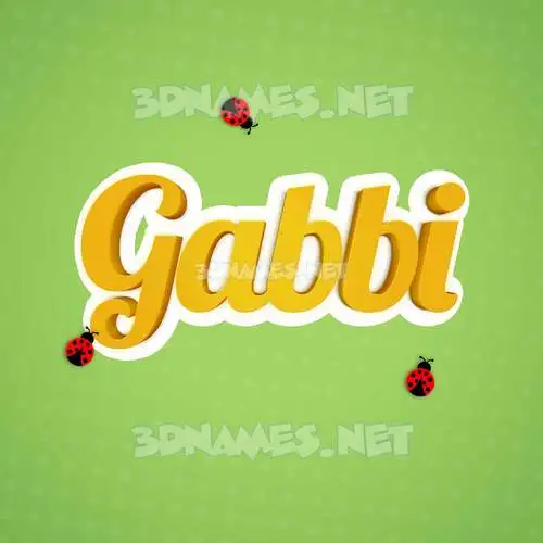 gabbi in Ladybugs style - 3D name wallpaper gabbi in Ladybugs style - 3D name wallpaper
