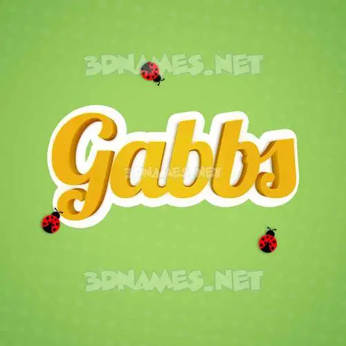 gabbs in Ladybugs style - 3D name wallpaper gabbs in Ladybugs style - 3D name wallpaper