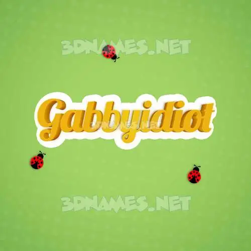 gabbyidiot in Ladybugs style - 3D name wallpaper gabbyidiot in Ladybugs style - 3D name wallpaper