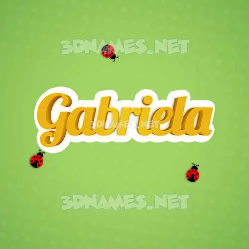 gabriela in Ladybugs style - 3D name wallpaper gabriela in Ladybugs style - 3D name wallpaper