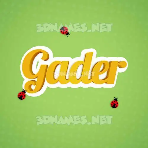 gader in Ladybugs style - 3D name wallpaper gader in Ladybugs style - 3D name wallpaper