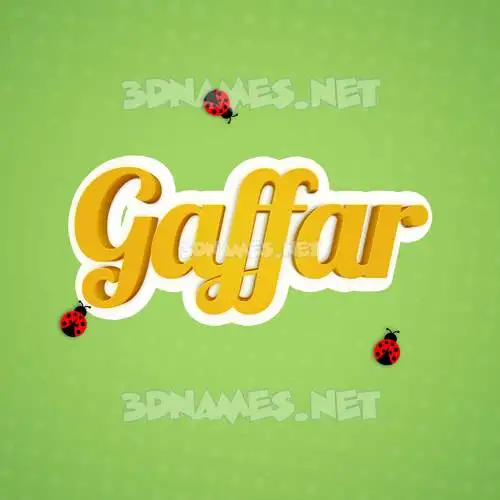 gaffar in Ladybugs style - 3D name wallpaper gaffar in Ladybugs style - 3D name wallpaper