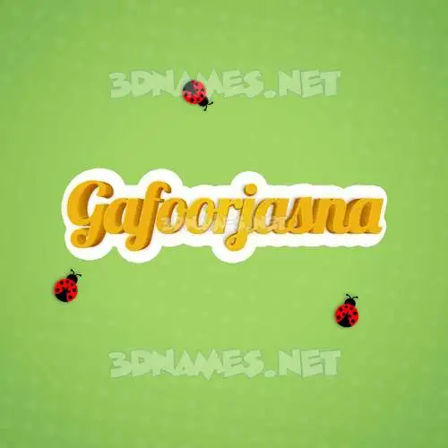 gafoorjasna in Ladybugs style - 3D name wallpaper gafoorjasna in Ladybugs style - 3D name wallpaper