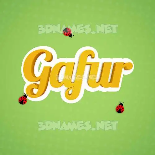 gafur in Ladybugs style - 3D name wallpaper