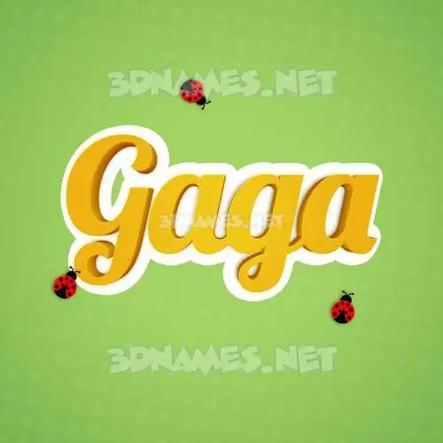 gaga in Ladybugs style - 3D name wallpaper gaga in Ladybugs style - 3D name wallpaper