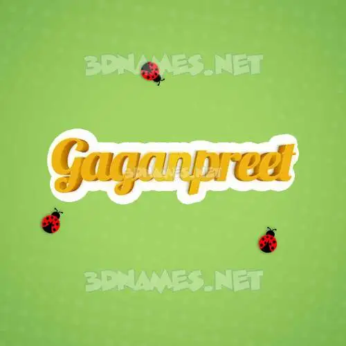gaganpreet in Ladybugs style - 3D name wallpaper