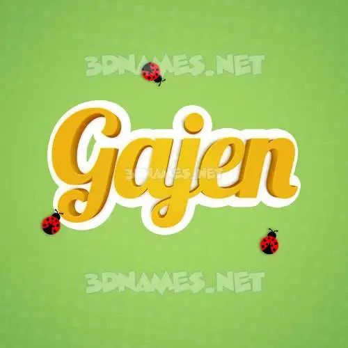 gajen in Ladybugs style - 3D name wallpaper gajen in Ladybugs style - 3D name wallpaper