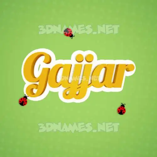 gajjar in Ladybugs style - 3D name wallpaper