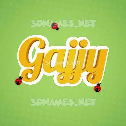 gajjy in Ladybugs style - 3D name wallpaper