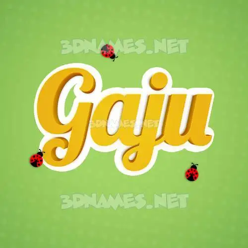 gaju in Ladybugs style - 3D name wallpaper