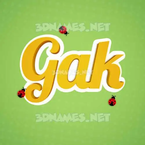 gak in Ladybugs style - 3D name wallpaper gak in Ladybugs style - 3D name wallpaper