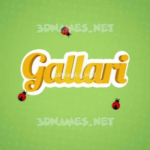 gallari in Ladybugs style - 3D name wallpaper gallari in Ladybugs style - 3D name wallpaper