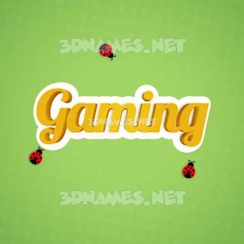 gaming in Ladybugs style - 3D name wallpaper gaming in Ladybugs style - 3D name wallpaper