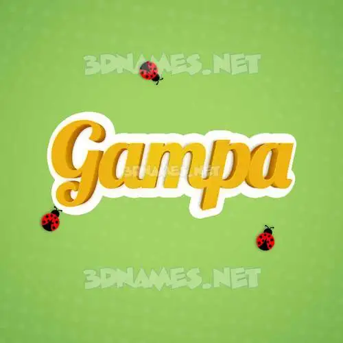gampa in Ladybugs style - 3D name wallpaper gampa in Ladybugs style - 3D name wallpaper