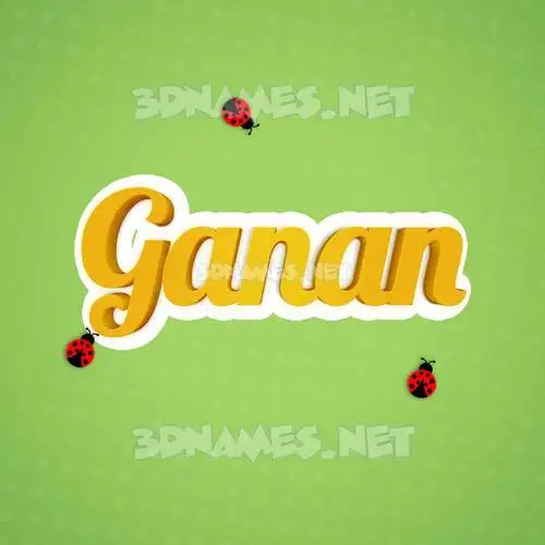 ganan in Ladybugs style - 3D name wallpaper ganan in Ladybugs style - 3D name wallpaper