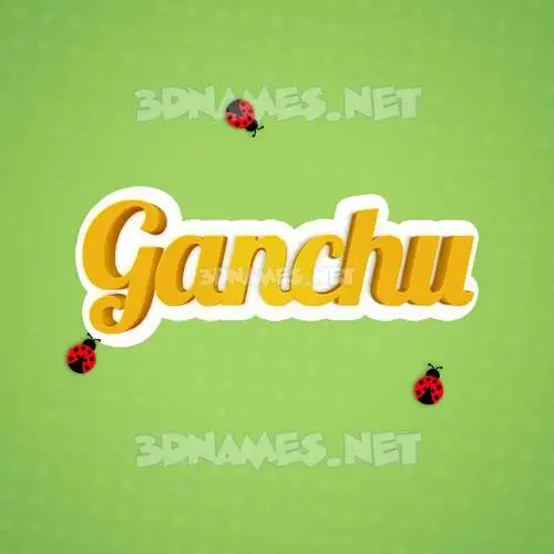 ganchu in Ladybugs style - 3D name wallpaper
