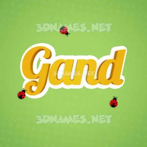 gand in Ladybugs style - 3D name wallpaper gand in Ladybugs style - 3D name wallpaper