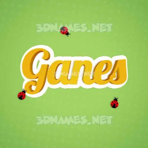 ganes in Ladybugs style - 3D name wallpaper ganes in Ladybugs style - 3D name wallpaper
