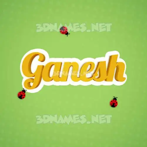 ganesh in Ladybugs style - 3D name wallpaper ganesh in Ladybugs style - 3D name wallpaper