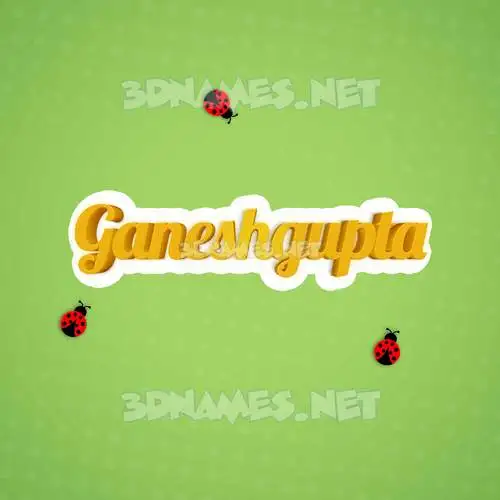 ganeshgupta in Ladybugs style - 3D name wallpaper ganeshgupta in Ladybugs style - 3D name wallpaper