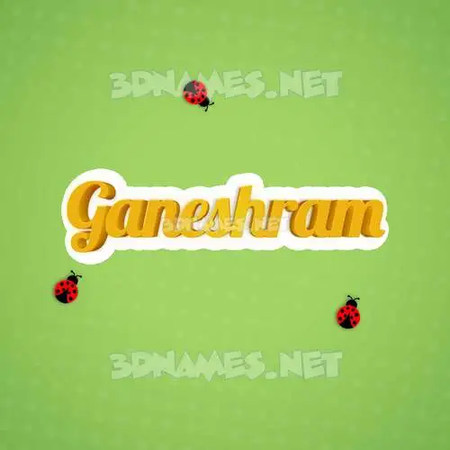 ganeshram in Ladybugs style - 3D name wallpaper ganeshram in Ladybugs style - 3D name wallpaper