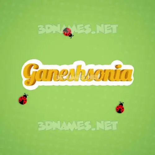 ganeshsonia in Ladybugs style - 3D name wallpaper ganeshsonia in Ladybugs style - 3D name wallpaper