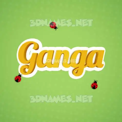 ganga in Ladybugs style - 3D name wallpaper ganga in Ladybugs style - 3D name wallpaper