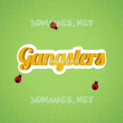 gangsters in Ladybugs style - 3D name wallpaper gangsters in Ladybugs style - 3D name wallpaper