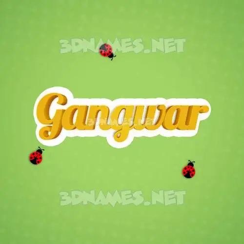 gangwar in Ladybugs style - 3D name wallpaper gangwar in Ladybugs style - 3D name wallpaper