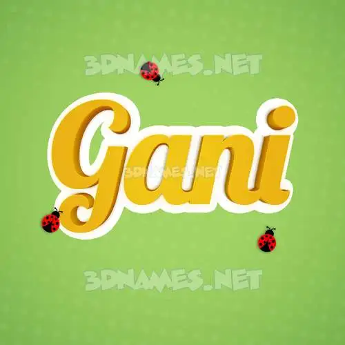 gani in Ladybugs style - 3D name wallpaper gani in Ladybugs style - 3D name wallpaper