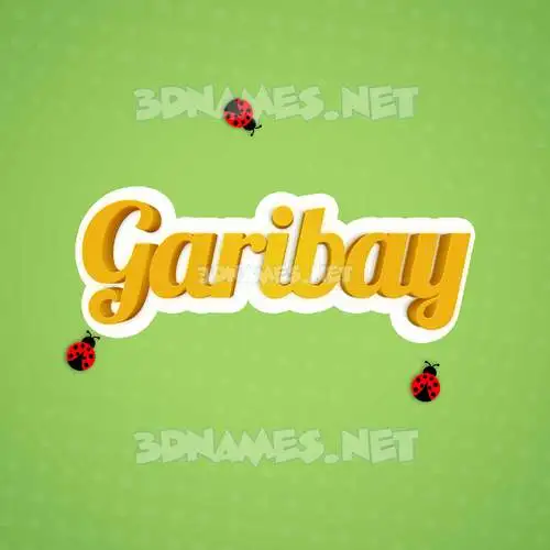 garibay in Ladybugs style - 3D name wallpaper