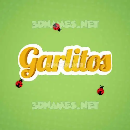 garlitos in Ladybugs style - 3D name wallpaper