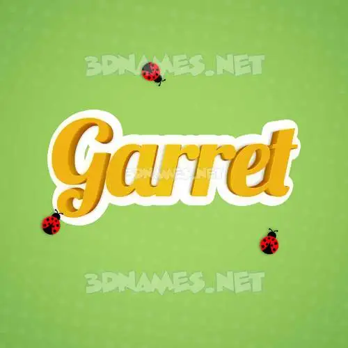 garret in Ladybugs style - 3D name wallpaper garret in Ladybugs style - 3D name wallpaper