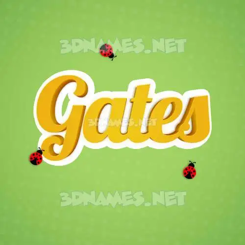 gates in Ladybugs style - 3D name wallpaper gates in Ladybugs style - 3D name wallpaper