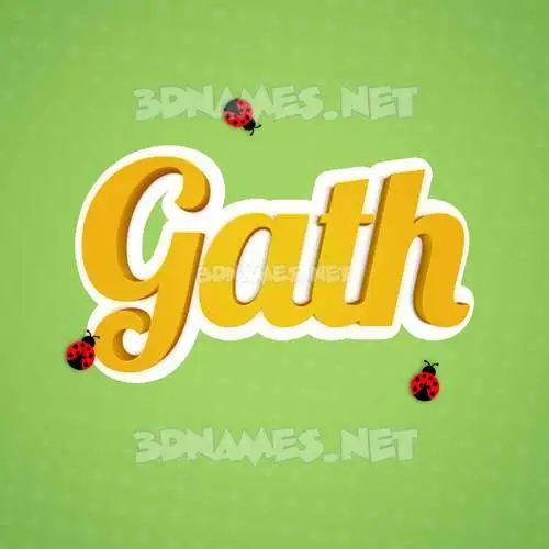 gath in Ladybugs style - 3D name wallpaper gath in Ladybugs style - 3D name wallpaper