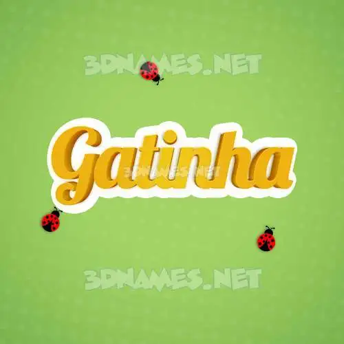 gatinha in Ladybugs style - 3D name wallpaper gatinha in Ladybugs style - 3D name wallpaper