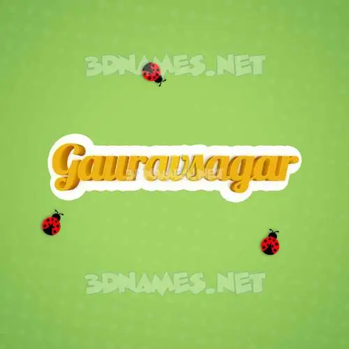 gauravsagar in Ladybugs style - 3D name wallpaper