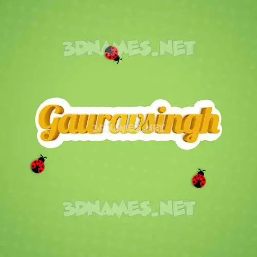 gauravsingh in Ladybugs style - 3D name wallpaper