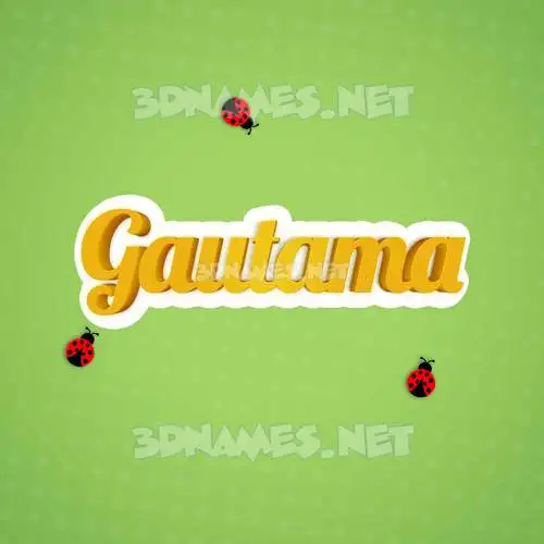 gautama in Ladybugs style - 3D name wallpaper