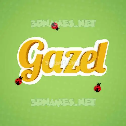gazel in Ladybugs style - 3D name wallpaper