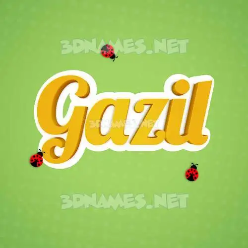 gazil in Ladybugs style - 3D name wallpaper