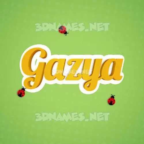 gazya in Ladybugs style - 3D name wallpaper gazya in Ladybugs style - 3D name wallpaper